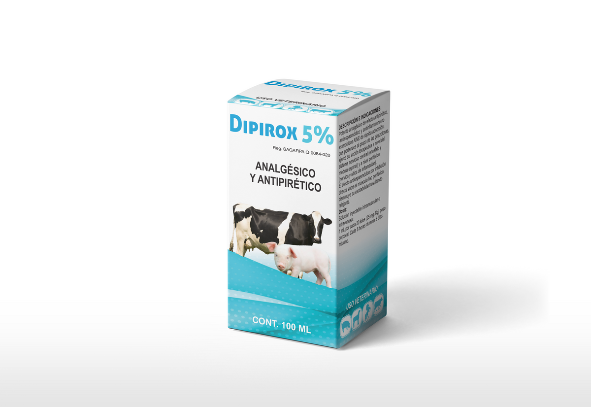 Dipirox 5% Inyectable  Analgésico, Antipirético y Antiinflamatorio para Ganado