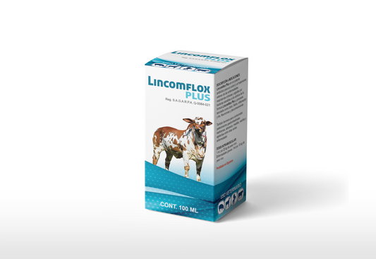 Lincomflox PLUS Inyectable  Antibiótico para Enfermedades Respiratorias en Ganado