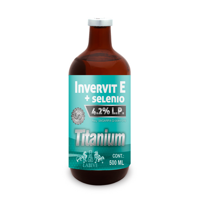 Invervit + Selenio Titanium Inyectable Antiparasitario de Amplio Espectro con Ivermectina y Vitaminas